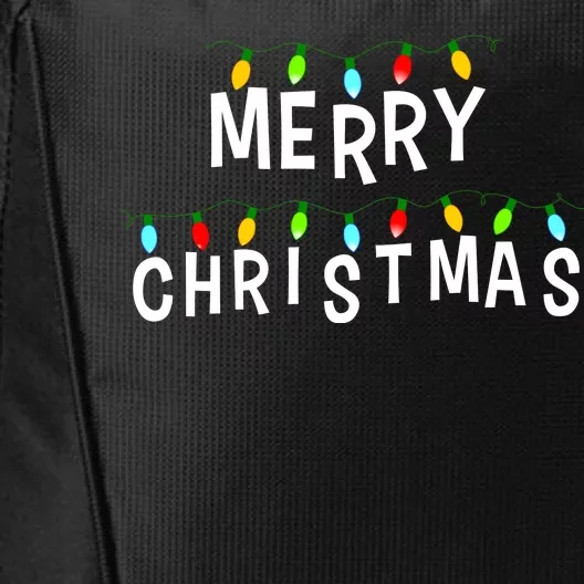 Merry Christmas Lights City Backpack