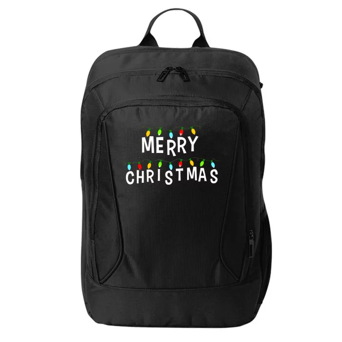 Merry Christmas Lights City Backpack