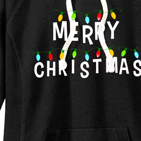 Merry Christmas Lights Women's Fleece Hoodie