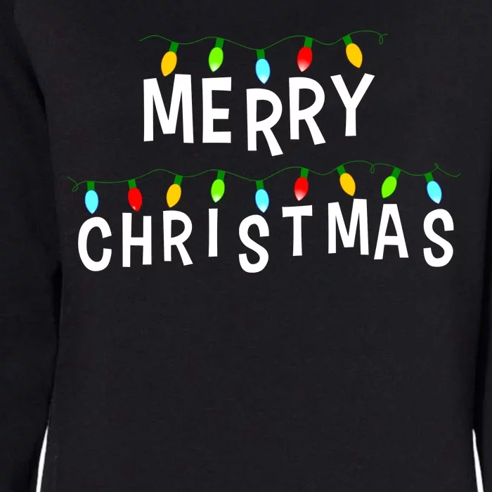 Merry Christmas Lights Womens California Wash Sweatshirt