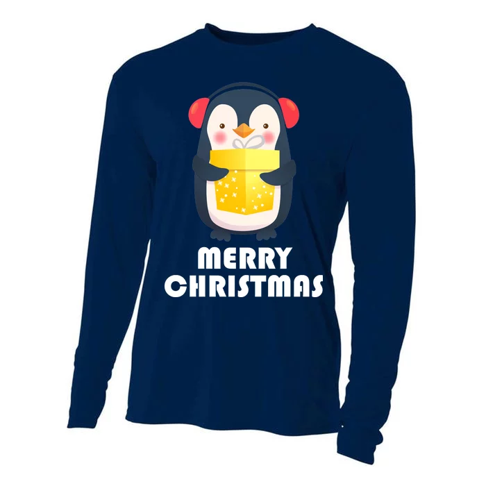 Merry Christmas Penguin Cooling Performance Long Sleeve Crew