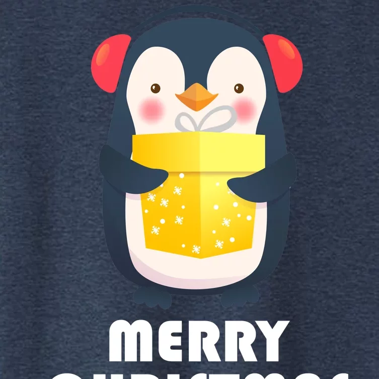 Merry Christmas Penguin Women's Crop Top Tee