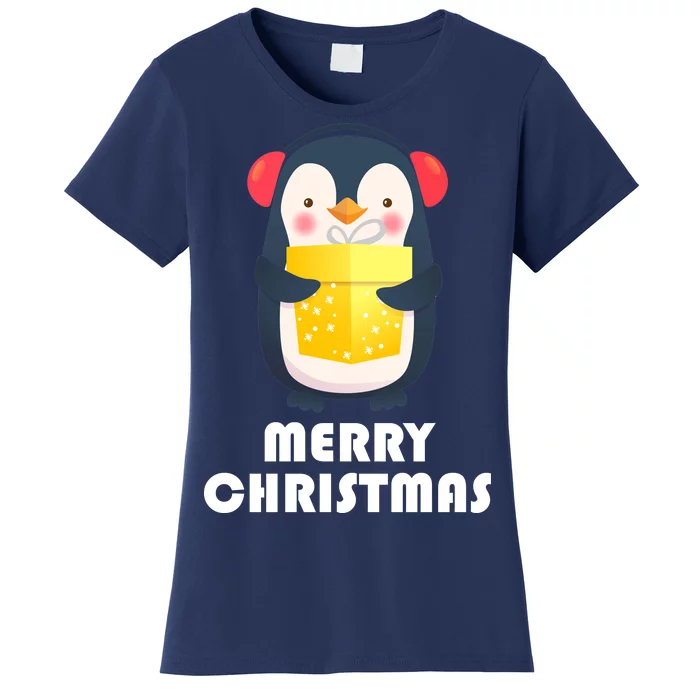 Merry Christmas Penguin Women's T-Shirt