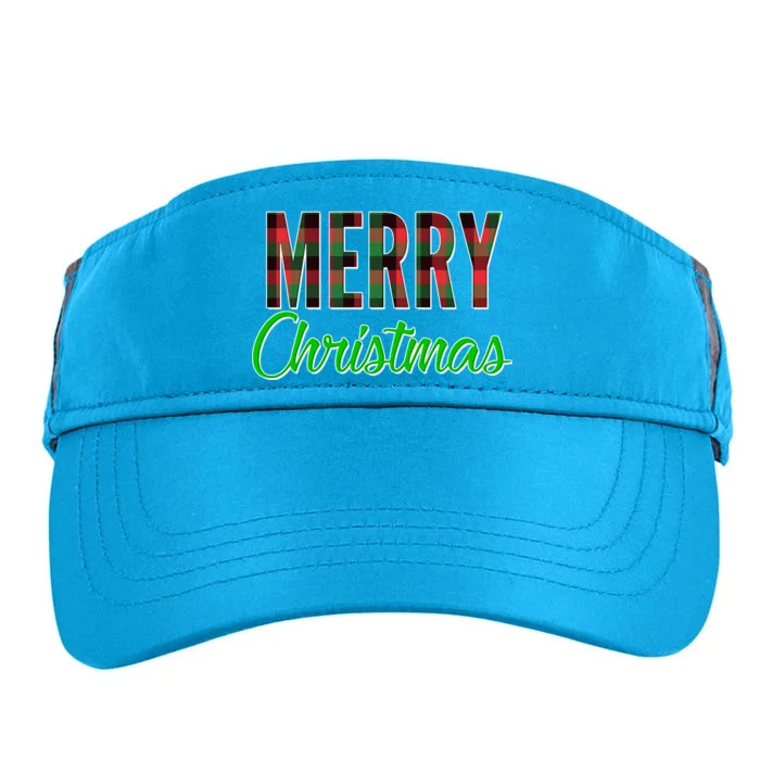 Merry Christmas Plaid Adult Drive Performance Visor