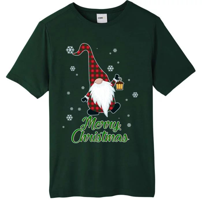 Merry Christmas Plaid Garden Gnome ChromaSoft Performance T-Shirt