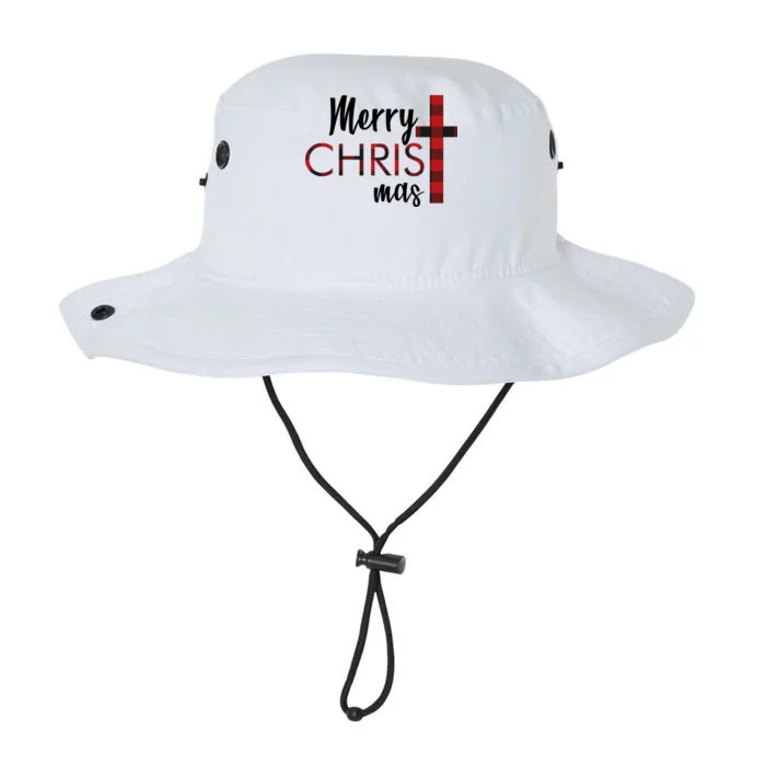 Merry Christmas Plaided Cross Legacy Cool Fit Booney Bucket Hat