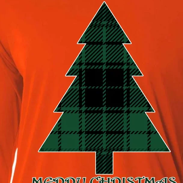 Merry Christmas Plaited Tree Cooling Performance Long Sleeve Crew