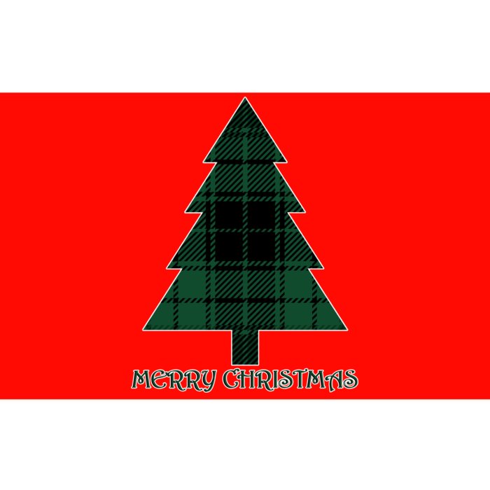 Merry Christmas Plaited Tree Bumper Sticker