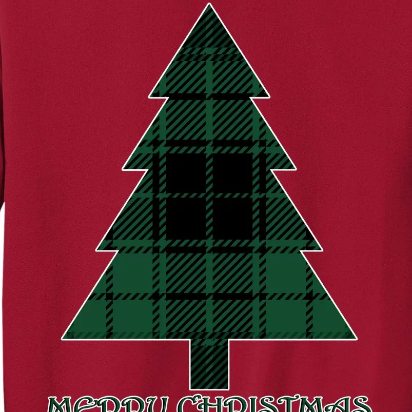 Merry Christmas Plaited Tree Tall Sweatshirt