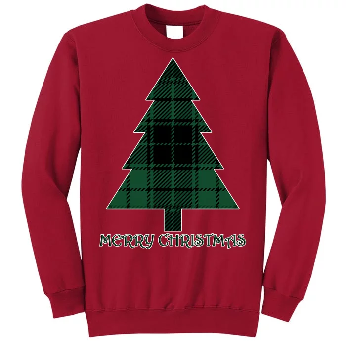 Merry Christmas Plaited Tree Tall Sweatshirt