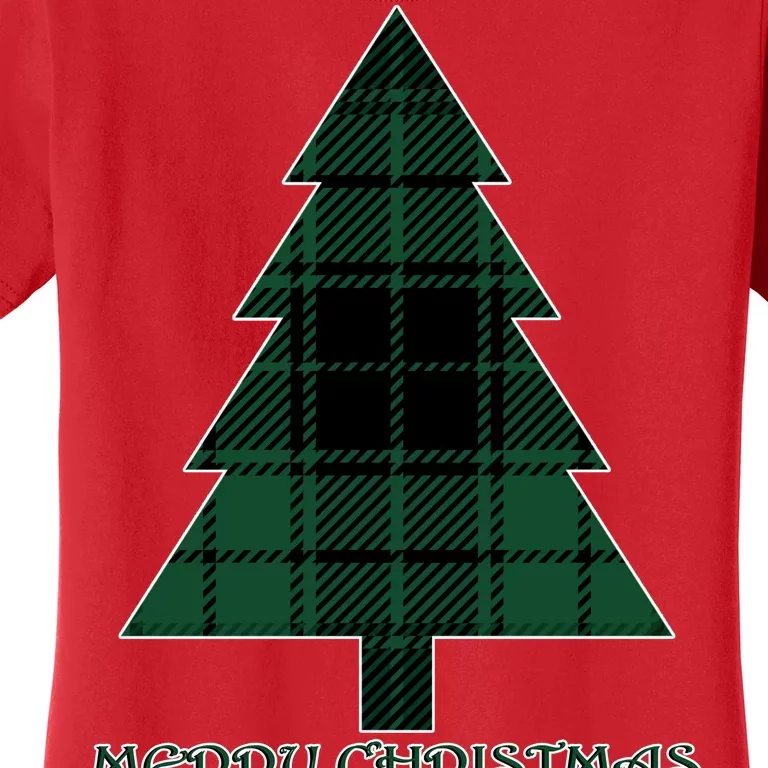 Merry Christmas Plaited Tree Women's T-Shirt