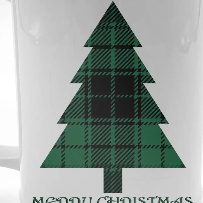 Merry Christmas Plaited Tree Front & Back Beer Stein