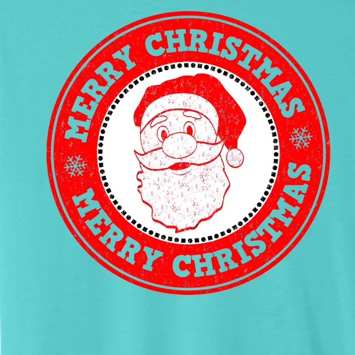 Merry Christmas Santa Claus Distressed Stamp of Approval ChromaSoft Performance T-Shirt