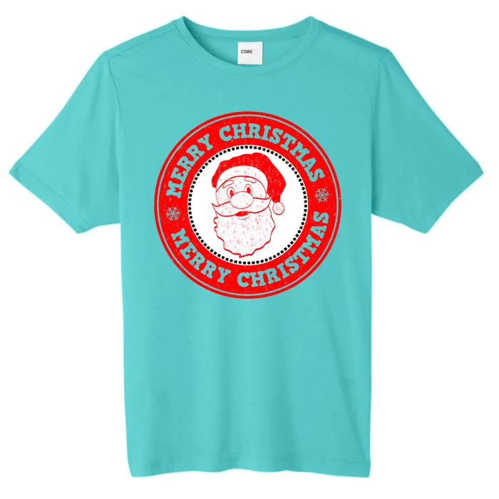 Merry Christmas Santa Claus Distressed Stamp of Approval ChromaSoft Performance T-Shirt