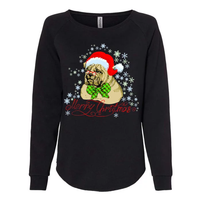 Merry Christmas Santa Pug Womens California Wash Sweatshirt