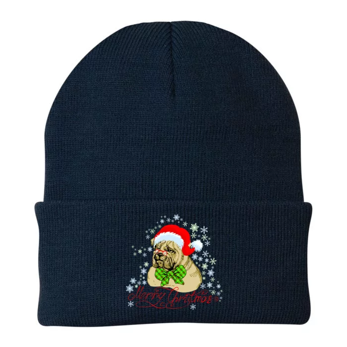 Merry Christmas Santa Pug Knit Cap Winter Beanie