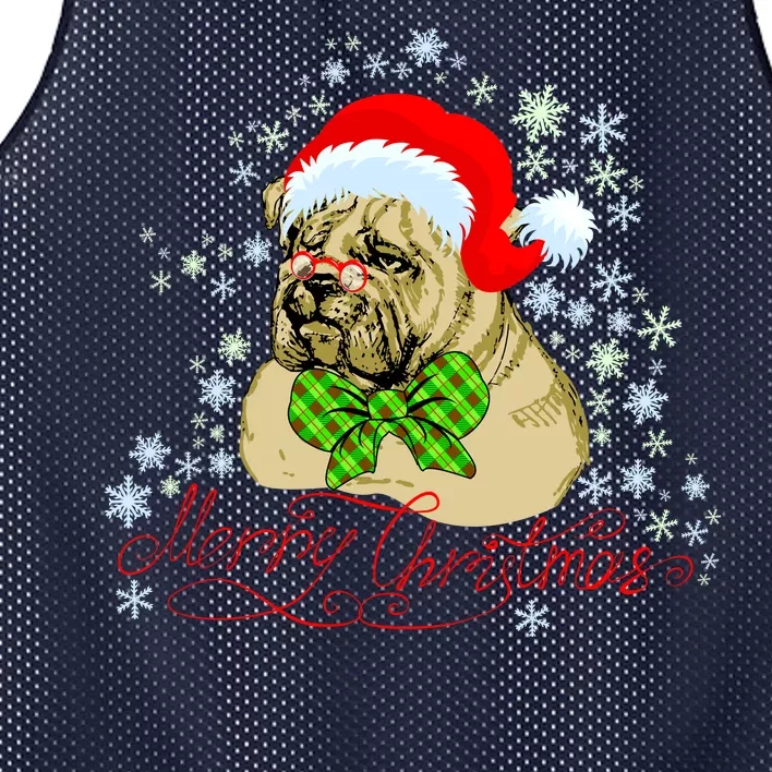 Merry Christmas Santa Pug Mesh Reversible Basketball Jersey Tank