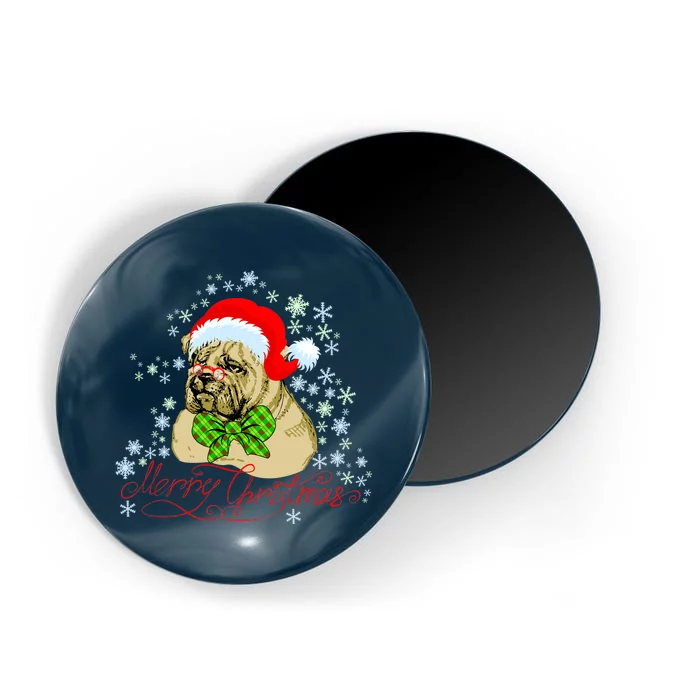 Merry Christmas Santa Pug Magnet