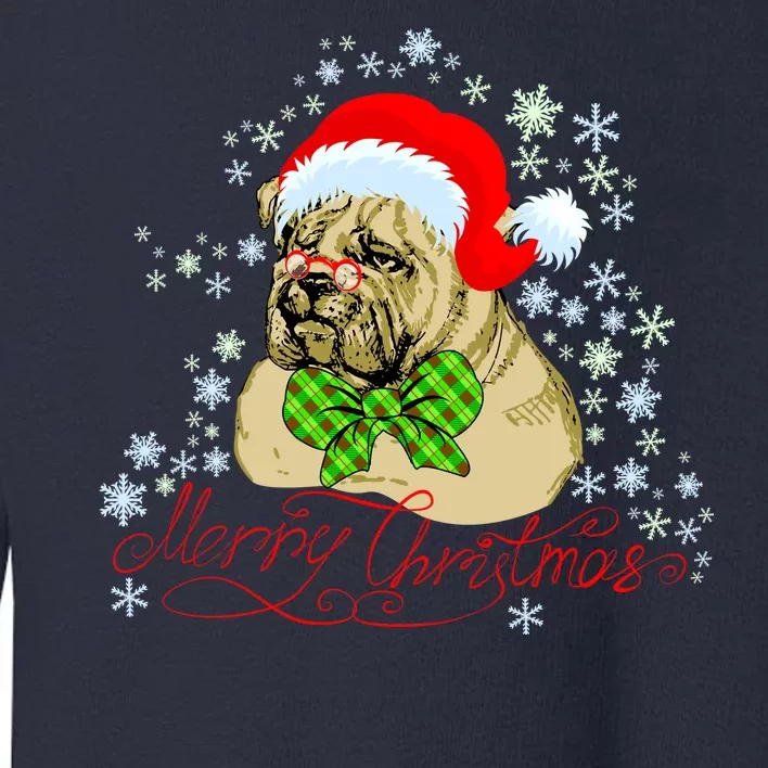 Merry Christmas Santa Pug Toddler Sweatshirt