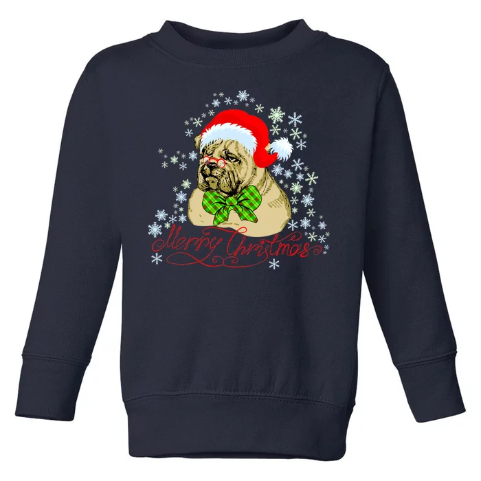 Merry Christmas Santa Pug Toddler Sweatshirt