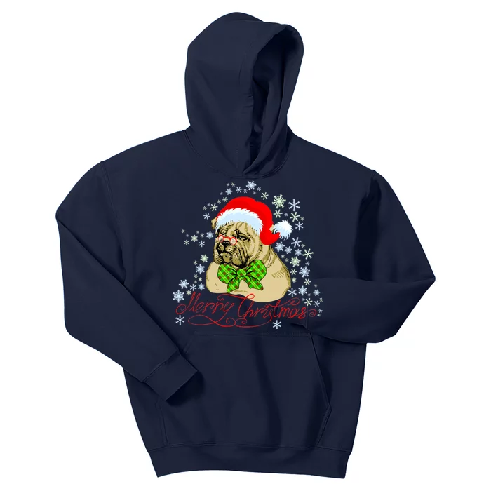 Merry Christmas Santa Pug Kids Hoodie