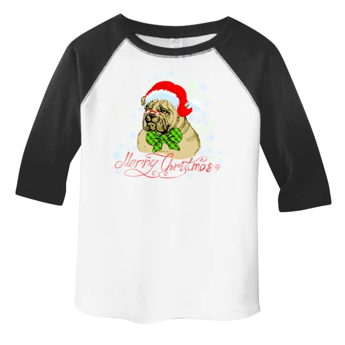 Merry Christmas Santa Pug Toddler Fine Jersey T-Shirt