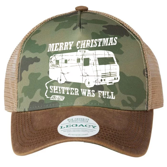 Merry Christmas Shitter Was Full Legacy Tie Dye Trucker Hat