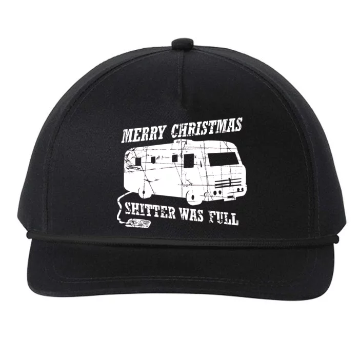 Merry Christmas Shitter Was Full Snapback Five-Panel Rope Hat