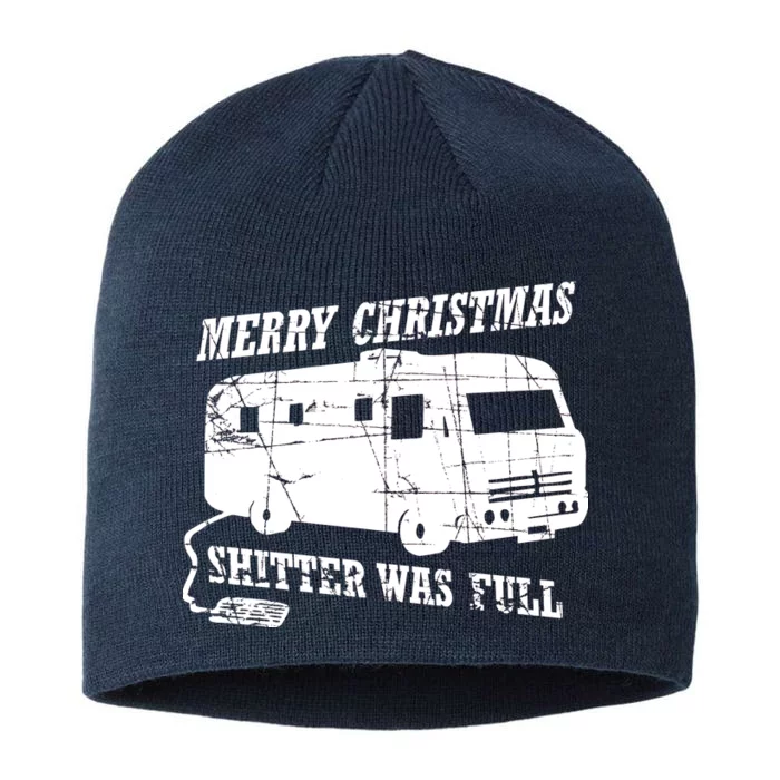 Merry Christmas Shitter Was Full 8 1/2in Sustainable Knit Beanie