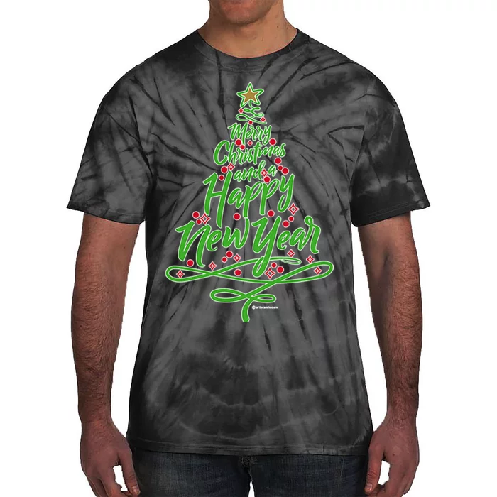 Merry Christmas Tree Tie-Dye T-Shirt