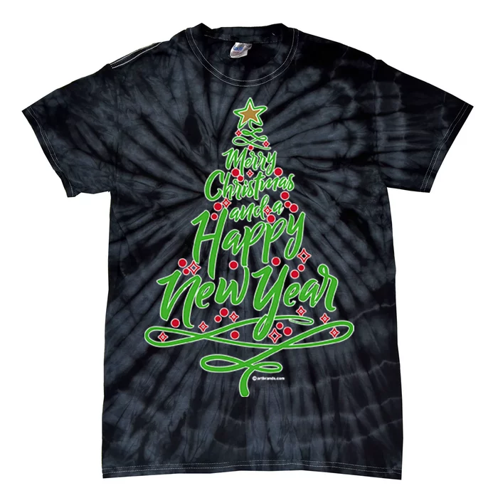 Merry Christmas Tree Tie-Dye T-Shirt