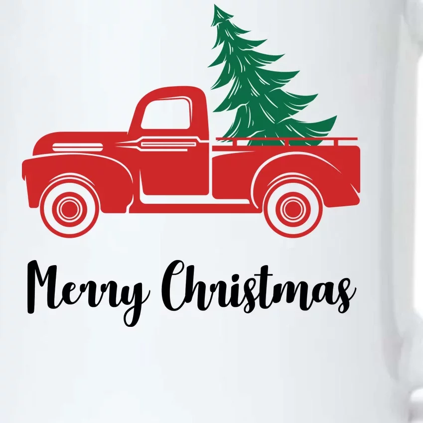 Merry Christmas Tree and Truck Black Color Changing Mug