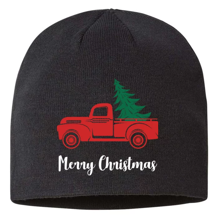 Merry Christmas Tree and Truck 8 1/2in Sustainable Knit Beanie