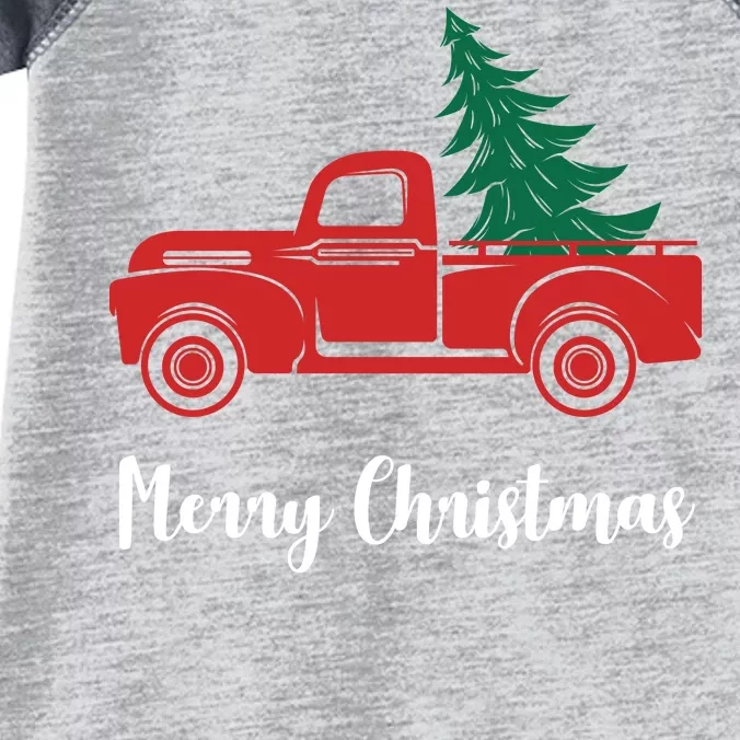 Merry Christmas Tree and Truck Infant Baby Jersey Bodysuit