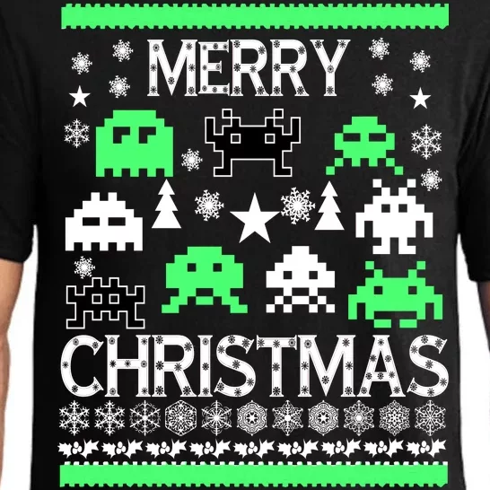 Merry Christmas Ugly Alien Sweater Pajama Set