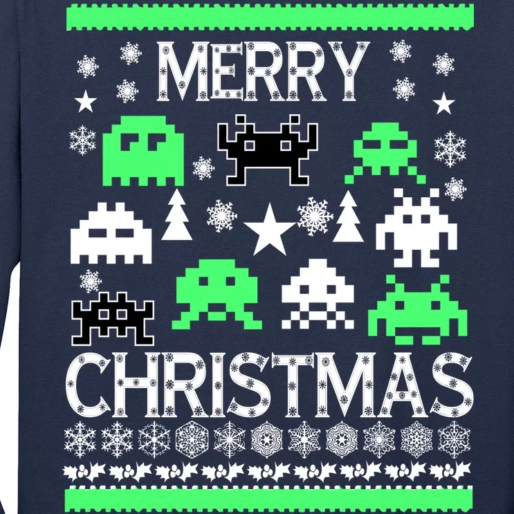 Merry Christmas Ugly Alien Sweater Long Sleeve Shirt