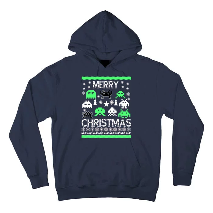 Merry Christmas Ugly Alien Sweater Tall Hoodie