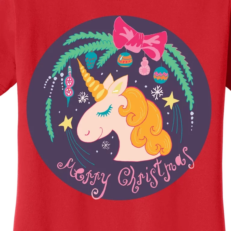 Merry Christmas Unicorn Women's T-Shirt