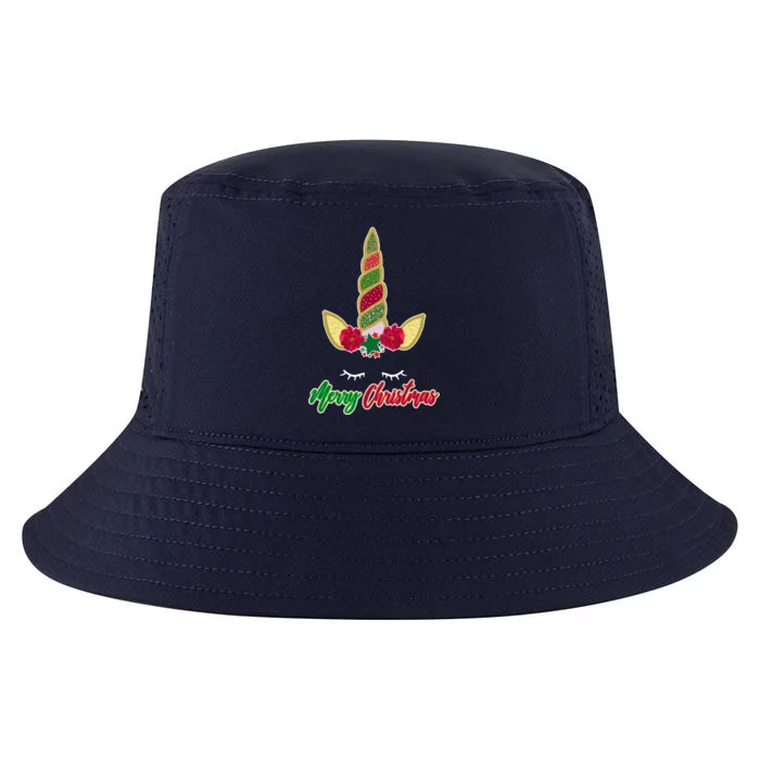 Merry Christmas Unicorn Sparkle Cool Comfort Performance Bucket Hat