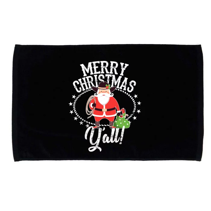 Merry Christmas Y'all! Microfiber Hand Towel