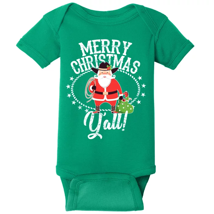 Merry Christmas Y'all! Baby Bodysuit