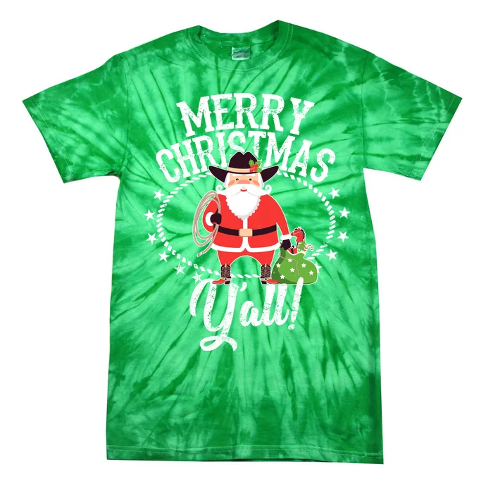 Merry Christmas Y'all! Tie-Dye T-Shirt