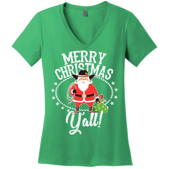 Merry Christmas Y'all! Women's V-Neck T-Shirt