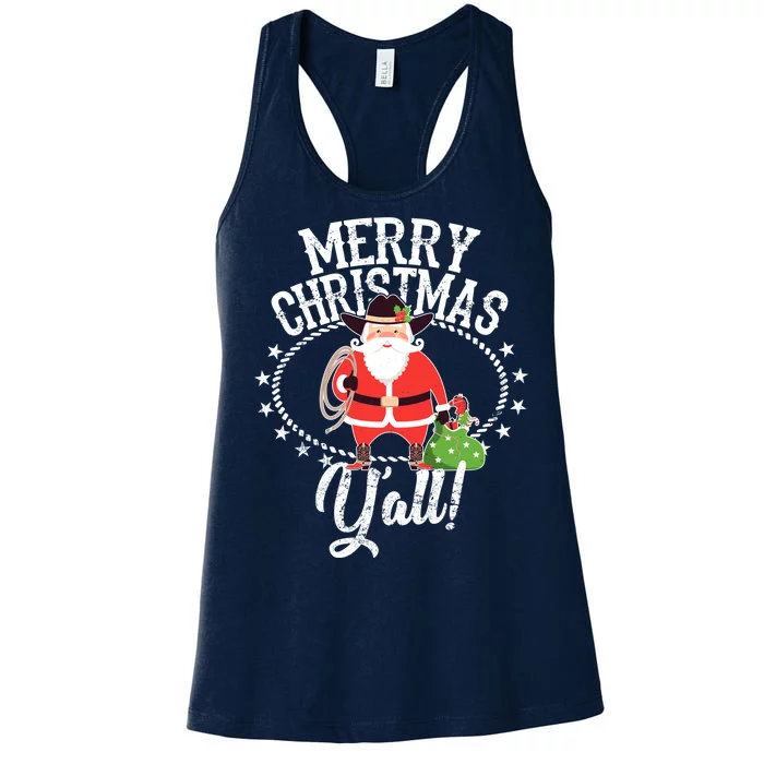 Merry Christmas Y'all! Women's Racerback Tank