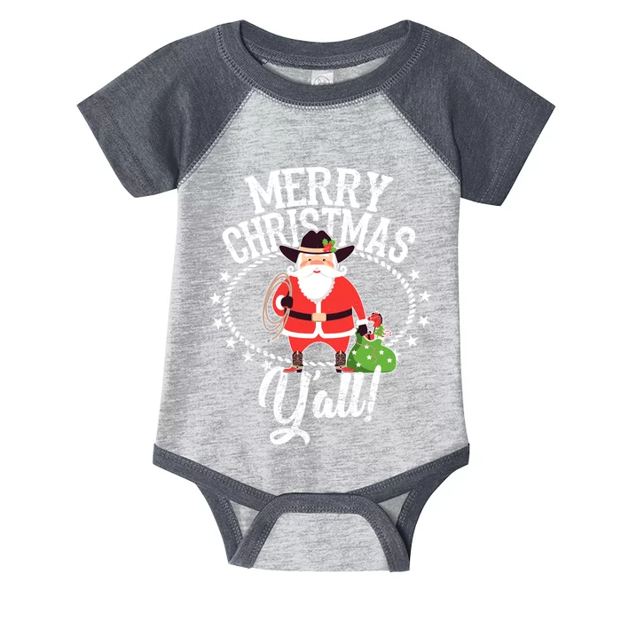 Merry Christmas Y'all! Infant Baby Jersey Bodysuit