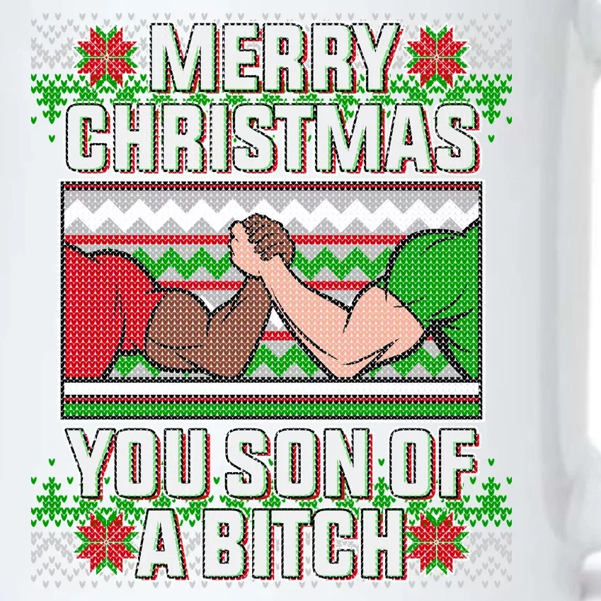 Merry Christmas You Son Of A Btch Ugly Sweater Black Color Changing Mug