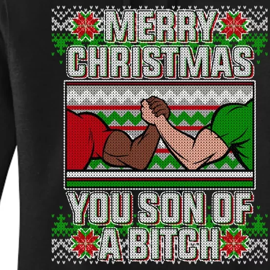 Merry Christmas You Son Of A Btch Ugly Sweater Women's Pullover Hoodie