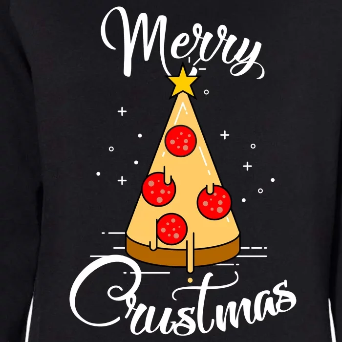 Merry Chrustmas Funny Christmas Pizza Womens California Wash Sweatshirt