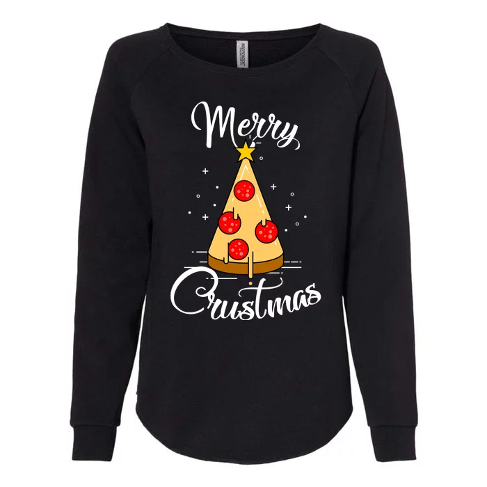 Merry Chrustmas Funny Christmas Pizza Womens California Wash Sweatshirt