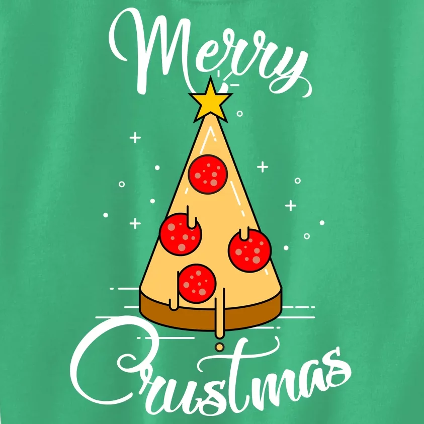 Merry Chrustmas Funny Christmas Pizza Kids Sweatshirt